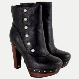 UGG Cosima Mid-Calf Platform Leather Boots Size 6